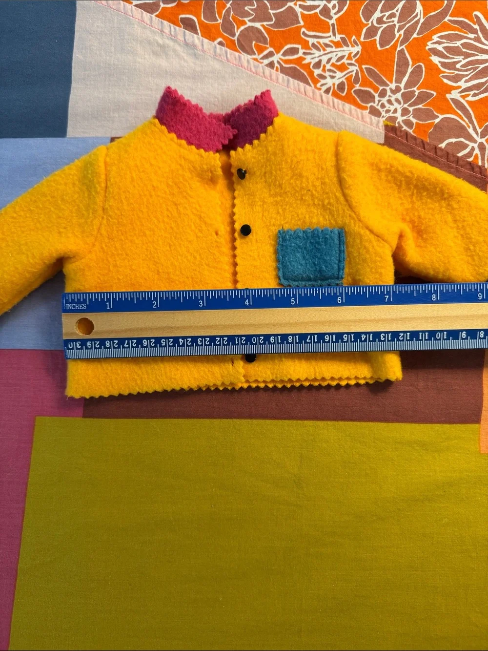 Vintage American Girl Pleasant Co Doll 1996 First Day Yellow Coat Fleece Jacket